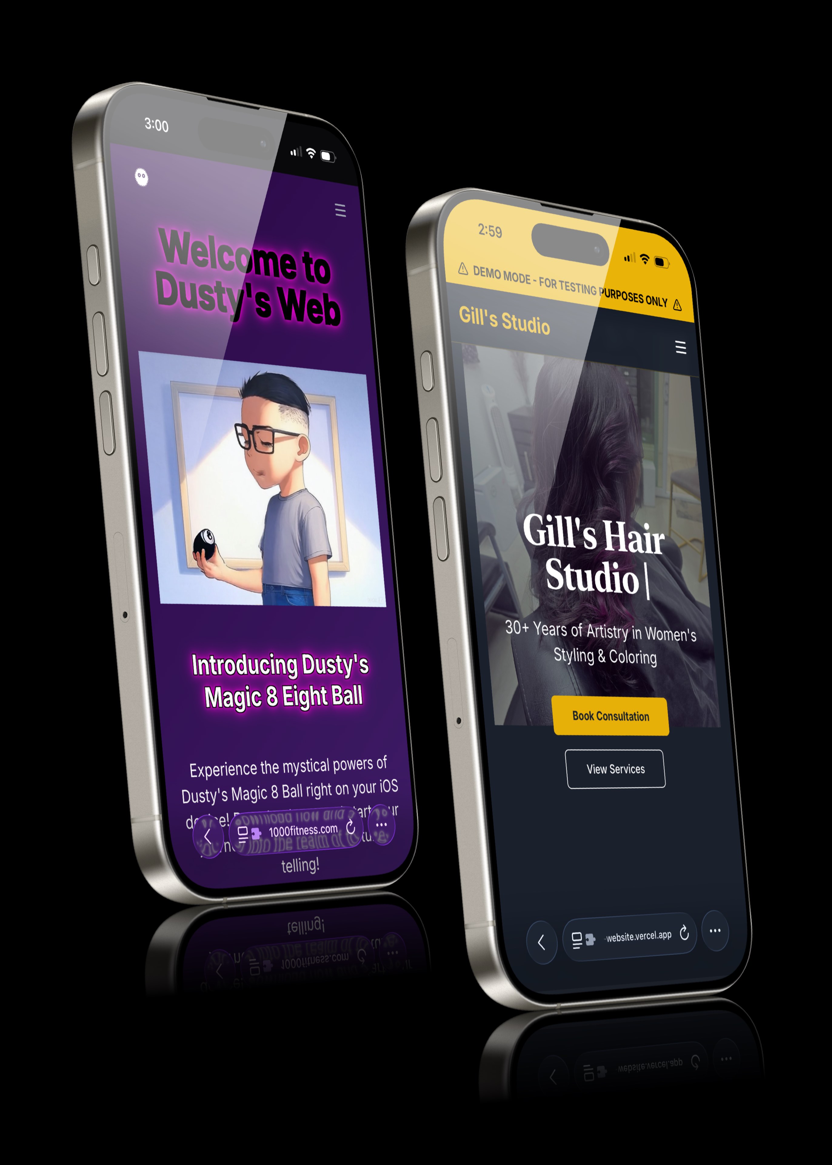 Gill's Hair Studio website design