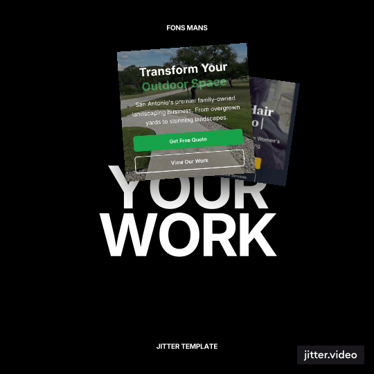 Animated showcase of website portfolio work